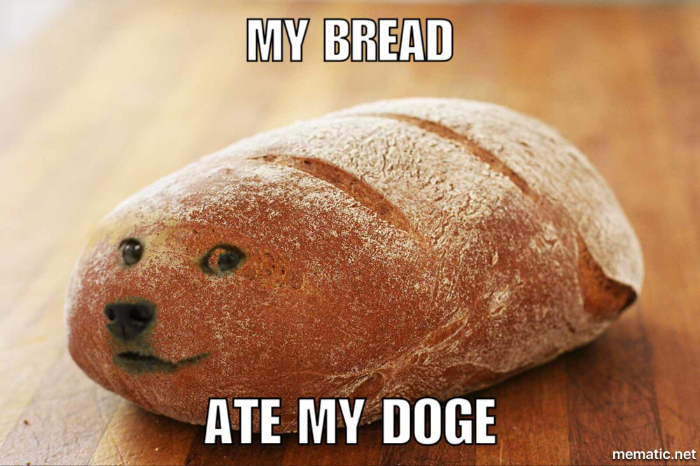 Joke4Fun Memes DOGE BREAD